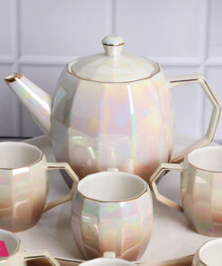 Holographic Tea Set 6 Cups Kettle &Amp; Revolving Tray - Image 7