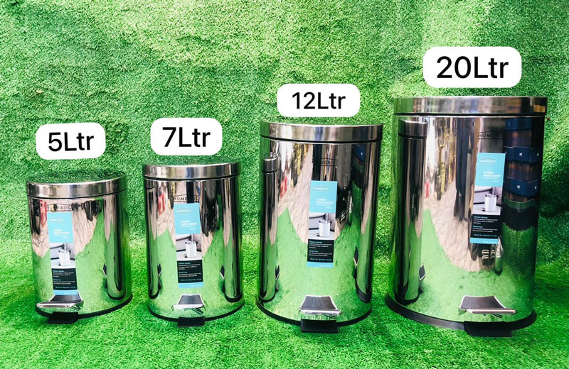 Homeatic Basic Pedal Bin Stainless Steel - 20 Ltr