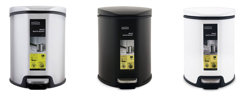 Homeatic Stainless Steel Grace Pedal Bin 9-Litre