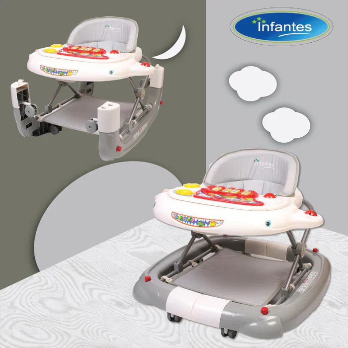 Infantes Whale Baby Walker + Rocker
