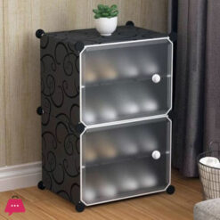 Intelligent Plastic Portable 2 Cube 4 Layer Cabinet – Shoe Rack