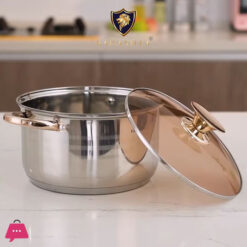 KAISA VILLA-Stainless-Steel-Cooking Pot - 28CM 9.5 Ltr