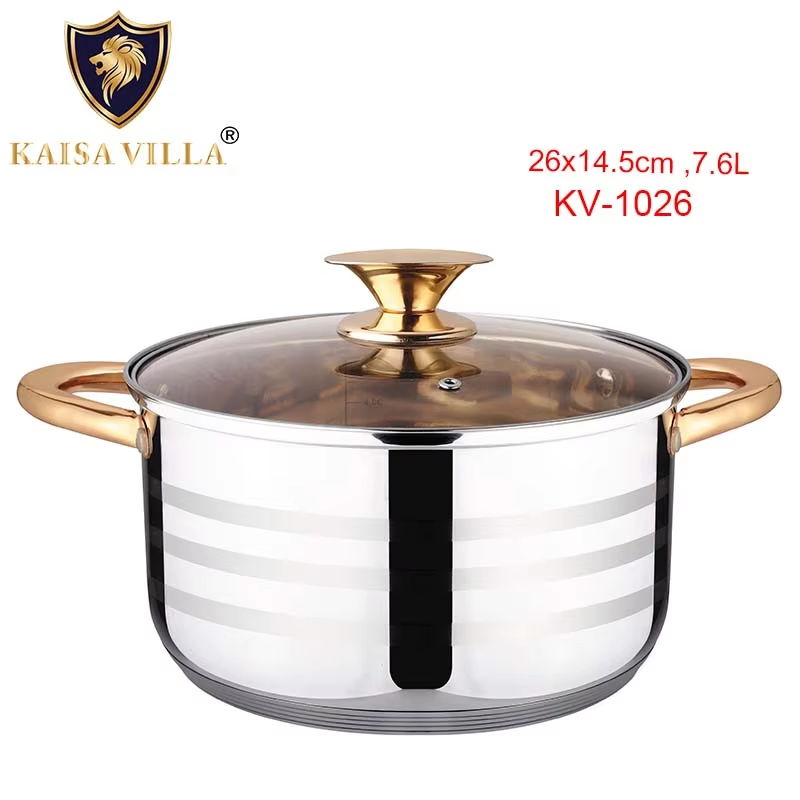 Kaisa Villa-Stainless-Steel-Cooking Pot - 26Cm 7.6 Ltr