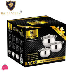 Kaisa Villa Stainless Steel Cooking Pot Cookware Set Of 6