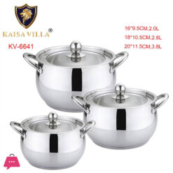 Kaisa Villa Stainless Steel Cooking Pot Cookware Set Of 6