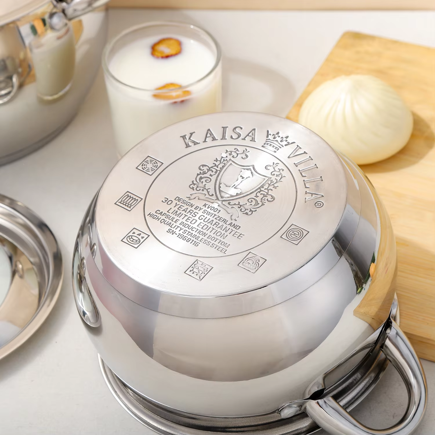 Kaisa Villa Stainless Steel Cooking Pot Cookware Set Of 6