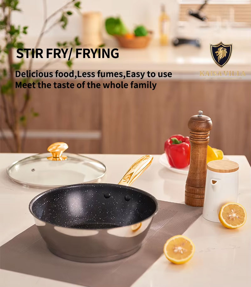 Kaisa Villa Stainless Steel Induction Bottom Cookware 8 Pcs Set