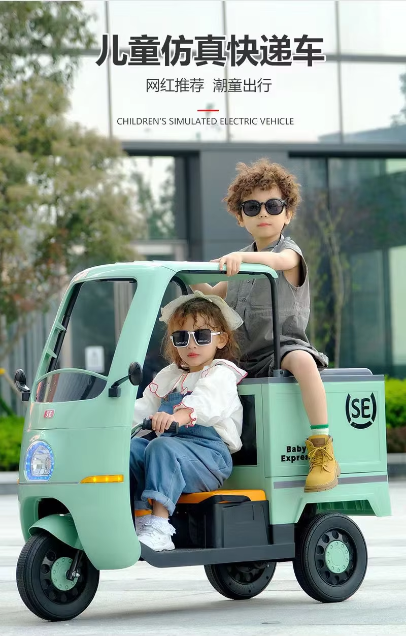 Kids Electric Ride On Tuk Tuk 3-Wheeler Electric Rickshaw- 12V