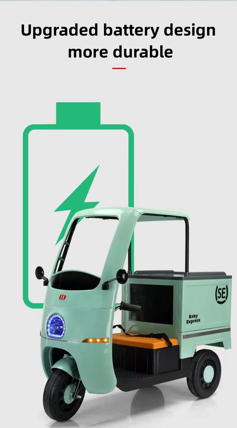 Kids Electric Ride On Tuk Tuk 3-Wheeler Electric Rickshaw- 12V