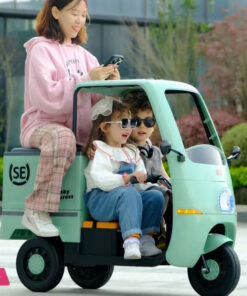 Kids Electric Ride On Tuk Tuk 3-Wheeler Electric Rickshaw- 12V - Image 3