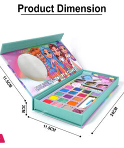 Kids Washable Makeup Kit Fold Out Makeup Palette With Mirror With Light - Image 3