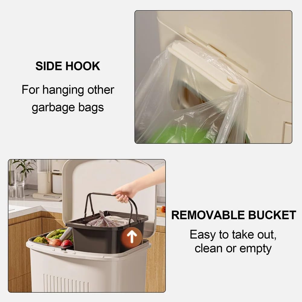 Large Trash Can Multifunctional Classified Garbage Bin Multi-Layer Storage Bucket Home Organization