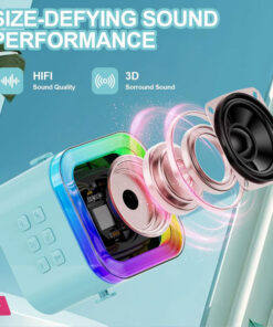 Mini Karaoke Machine For Kids Adults Portable Bluetooth Speaker 1 Wireless Microphones With Fun Voice Changing Function-Toys For Girl Boys 12 Mini Karaoke Machine For Kids Adults Portable Bluetooth Speaker 1 Wireless Microphones With Fun Voice Changing Function-Toys For Girl Boys - Image 2