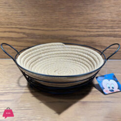 Multipurpose Metal Bread Basket With Wool Bowl For Serving Bread And Fruit