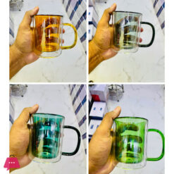 Neon Color Glass Double Wall Mug