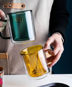 Neon Color Glass Double Wall Mug