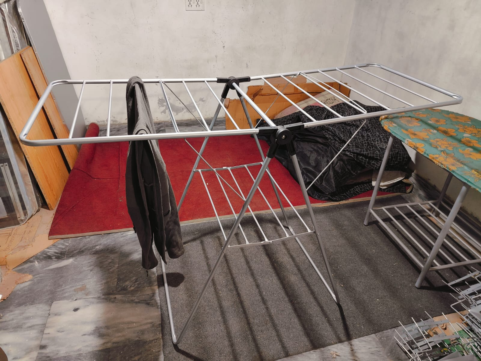 New Foldable Clothes Hanger Dryer Stainless Steel Standing Hanger Gament Drying Rack