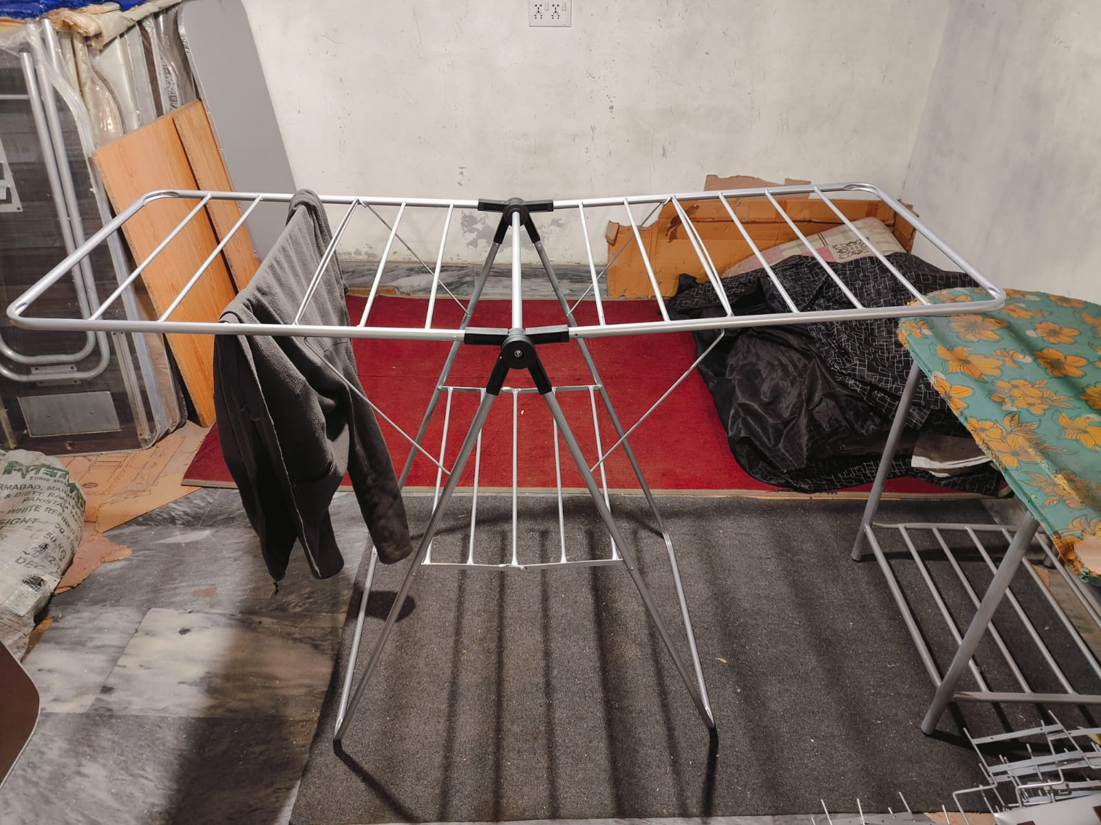 New Foldable Clothes Hanger Dryer Stainless Steel Standing Hanger Gament Drying Rack