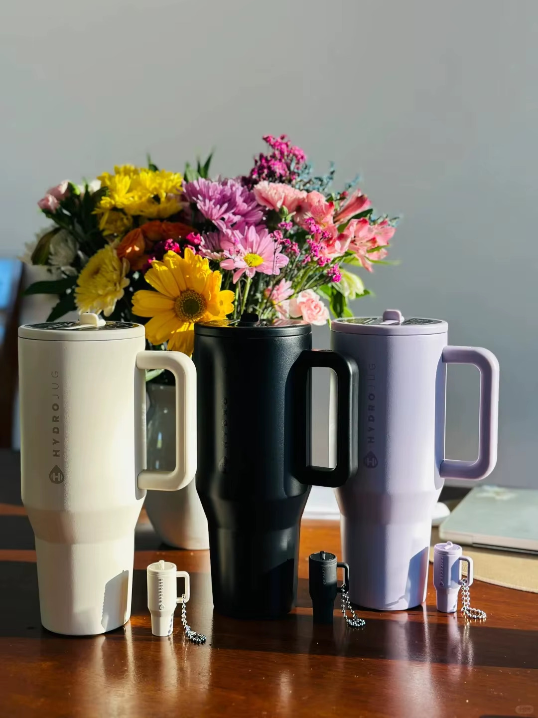 Sale Price Hydro Jug Tumbler With Handle Straw Lid Stainless Steel Vacuum Insulated Car Mug 32Oz