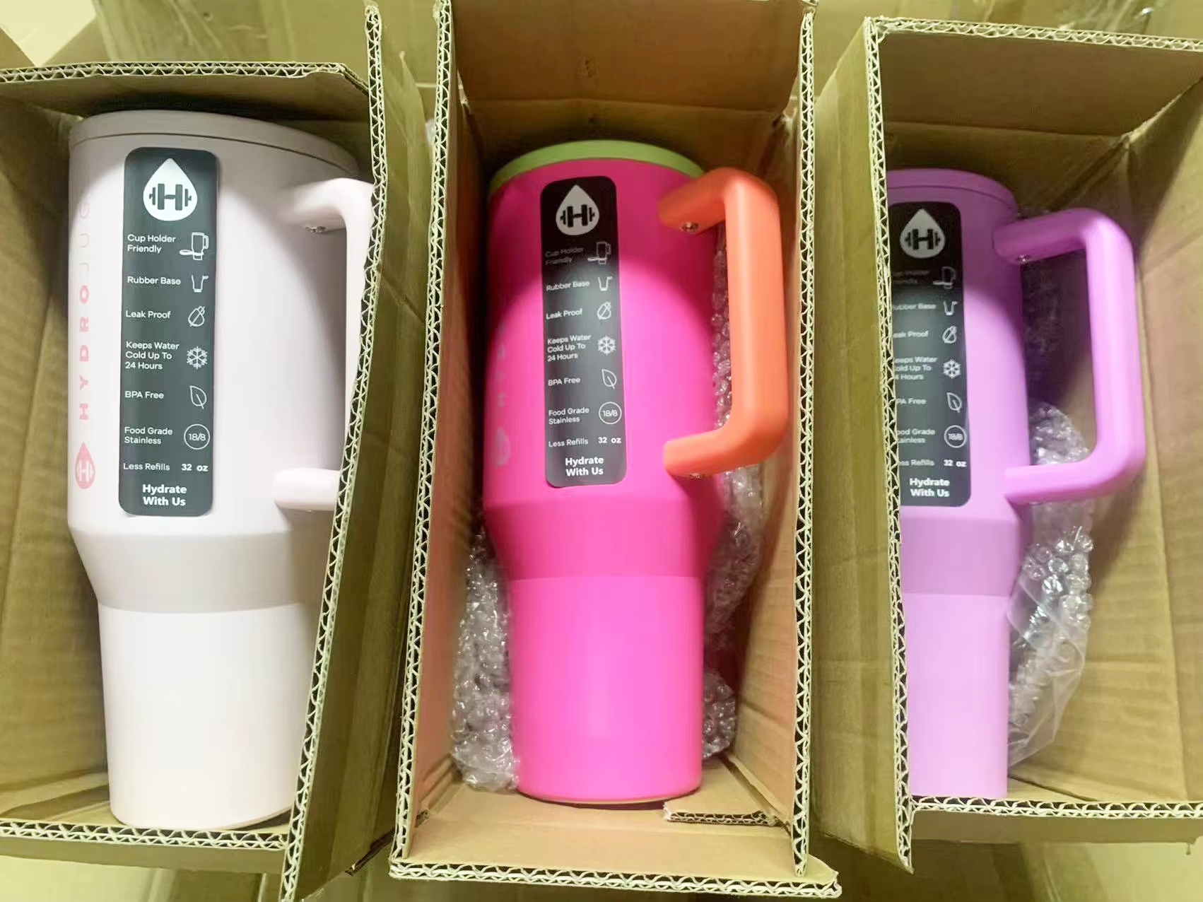 Sale Price Hydro Jug Tumbler With Handle Straw Lid Stainless Steel Vacuum Insulated Car Mug 32Oz