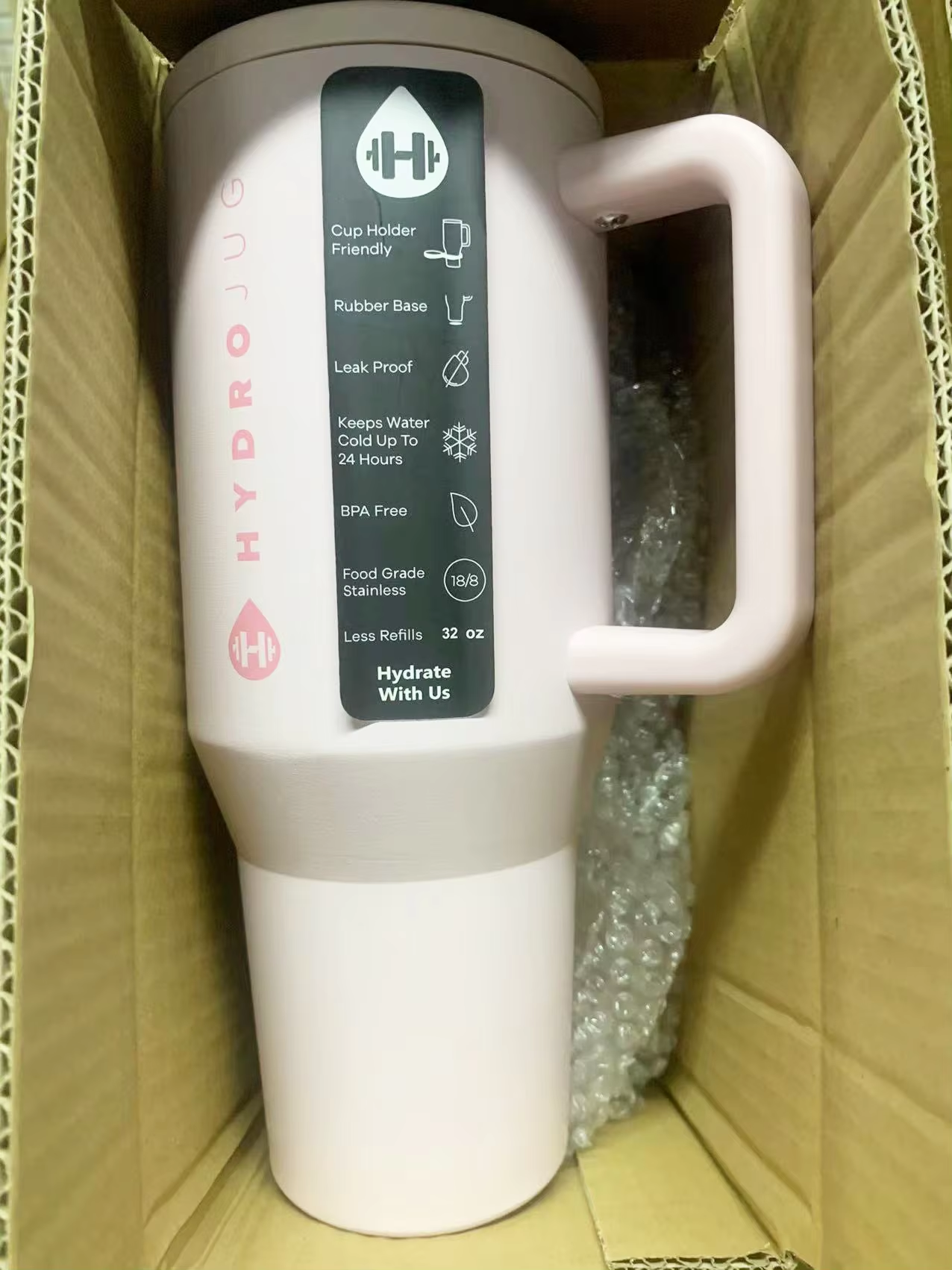 Sale Price Hydro Jug Tumbler With Handle Straw Lid Stainless Steel Vacuum Insulated Car Mug 32Oz