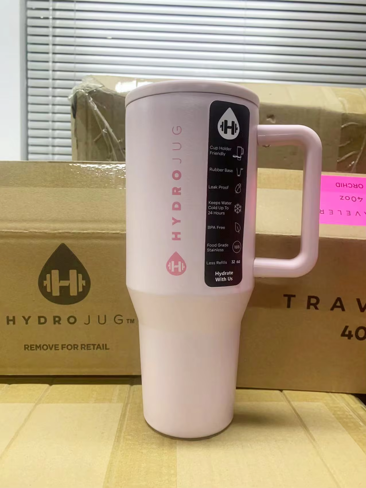 Sale Price Hydro Jug Tumbler With Handle Straw Lid Stainless Steel Vacuum Insulated Car Mug 32Oz
