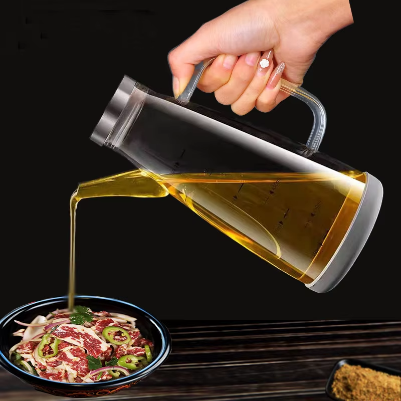 New Oil Spray Bottle 750Ml High Borosilicate Glass Cooking Oil Dispensers Olive Oil