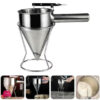 Pancake Batter Dispenser Stainless Steel Funnel Cake Dispenser with Stand Heavy Duty 750ML