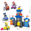 Paw Patrol Building Blocks Toys Rescue Knight Series Pullback Car Watchtower Rescue Base Command Center Lookout Tower Kids Gifts