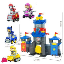 Paw Patrol Building Blocks Toys Rescue Knight Series Pullback Car Watchtower Rescue Base Command Center Lookout Tower Kids Gifts