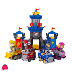 Paw Patrol Building Blocks Toys Rescue Knight Series Pullback Car Watchtower Rescue Base Command Center Lookout Tower Kids Gifts