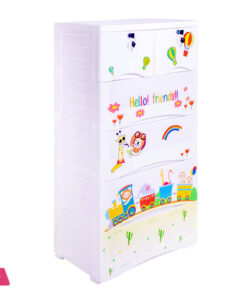 Phoenix Plastic Drawers Cabinet 4+2 Hello Friends Print - Image 2