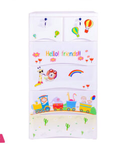 Phoenix Plastic Drawers Cabinet 4+2 Hello Friends Print
