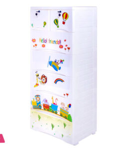 Phoenix Plastic Drawers Cabinet 5+2 Hello Friends Print 6 Phoenix Plastic Drawers Cabinet 5+2 Hello Friends Print - Image 2