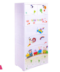 Phoenix Plastic Drawers Cabinet 5+2 Hello Friends Print 7 Phoenix Plastic Drawers Cabinet 5+2 Hello Friends Print - Image 3