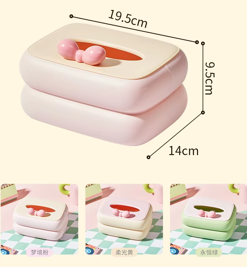 Plastic Tissue Box With Spring Cartoon Napkin Holders