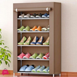 Portable Shoe Rack with Cover 5-Shelf