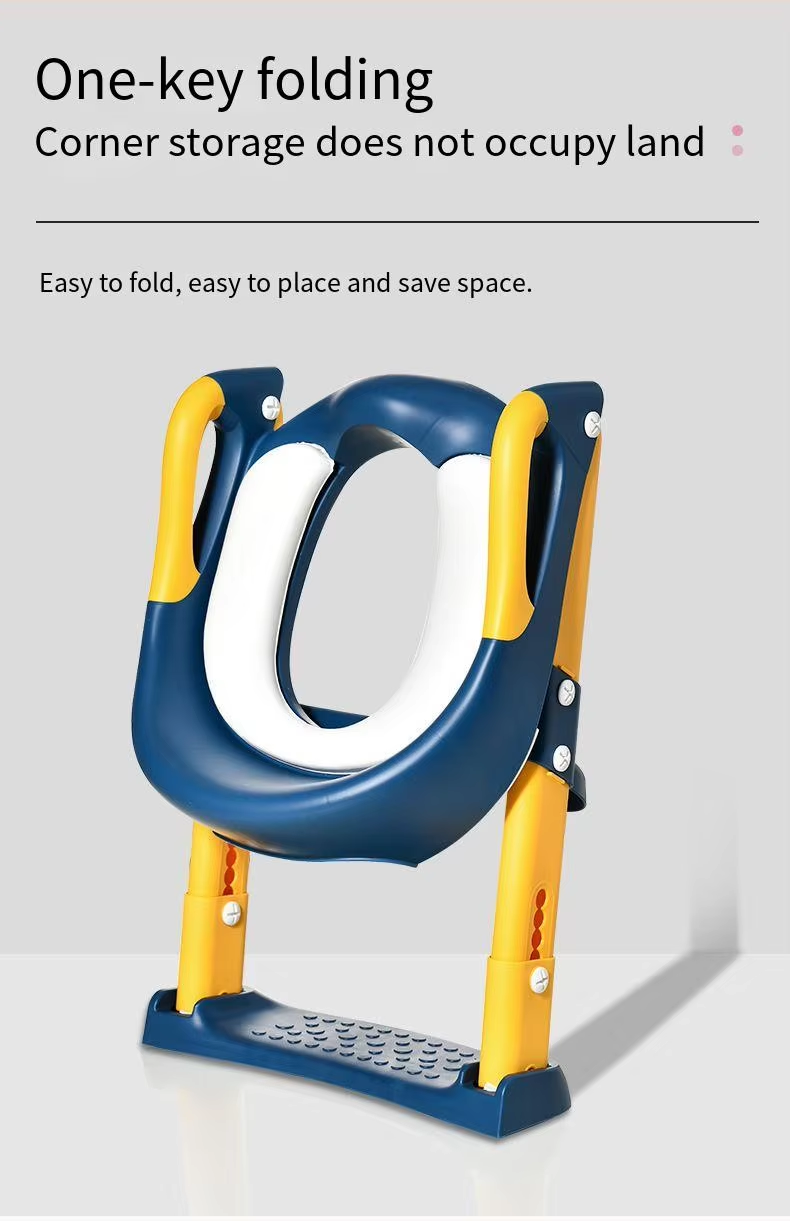 Potty Training Toilet Seat With Step Stool Ladder – Blue &Amp; Yellow