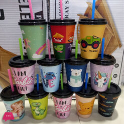 Premium Plastic Straw Glass Juice Glass 1-Pcs