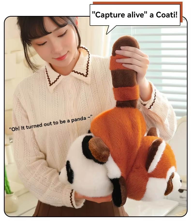 Reversible Flip Panda Flip Raccoon Toy Transform Panda Soft Pillow Children Gifts 17 Reversible Flip Panda Flip Raccoon Toy Transform Panda Soft Pillow Children Gifts