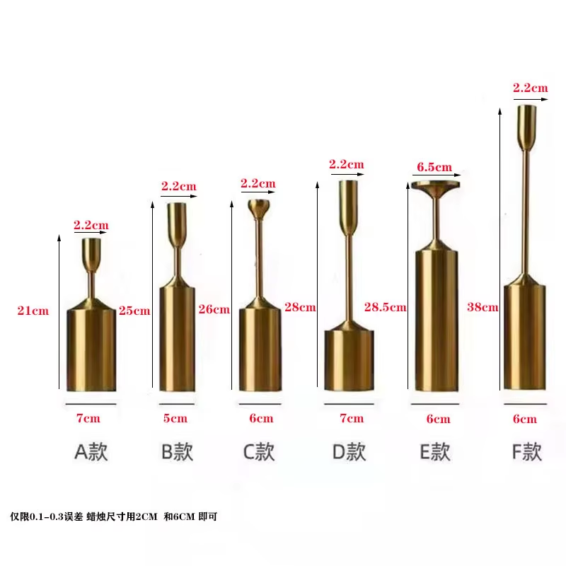 Roman Pole Retro Candle Holder Candlesticks Golden Candelabra Candle Stands