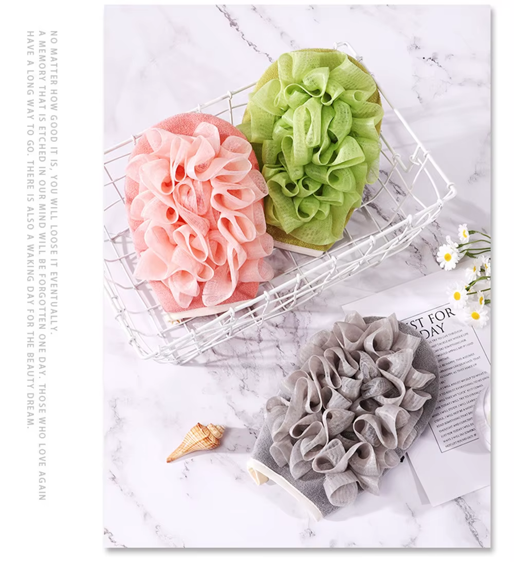 Scrub Gloves 2 In 1 Exfoliating Back Scrub Dead Skin Facial Massage Gloves Durable Multi-Color Deep Cleaning Towel For Shower