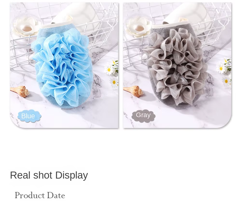 Scrub Gloves 2 In 1 Exfoliating Back Scrub Dead Skin Facial Massage Gloves Durable Multi-Color Deep Cleaning Towel For Shower