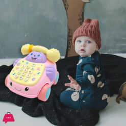 Simulation Baby Telephone Toys Multi-Function Telephone Car Whack-A-Mole Game Cartoon Telephone Toys Pretend Play Toy