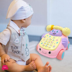 Simulation Baby Telephone Toys Multi-Function Telephone Car Whack-A-Mole Game Cartoon Telephone Toys Pretend Play Toy
