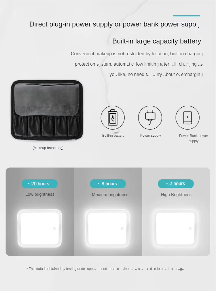 Smart Led Makeup Bag With Mirror Lights Professional Cosmetic Case For Women Travel Organizers Beauty Kit Storage