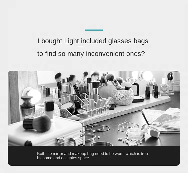 Smart Led Makeup Bag With Mirror Lights Professional Cosmetic Case For Women Travel Organizers Beauty Kit Storage