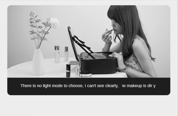 Smart Led Makeup Bag With Mirror Lights Professional Cosmetic Case For Women Travel Organizers Beauty Kit Storage