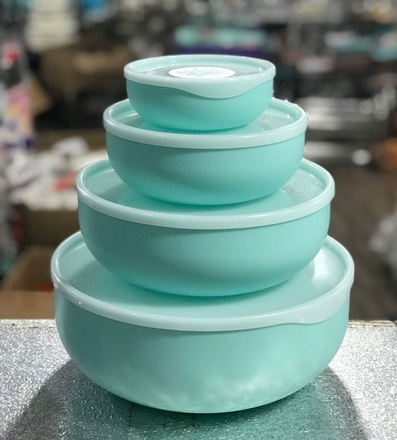 Splash Plastic Cap Bowl Set Of 4