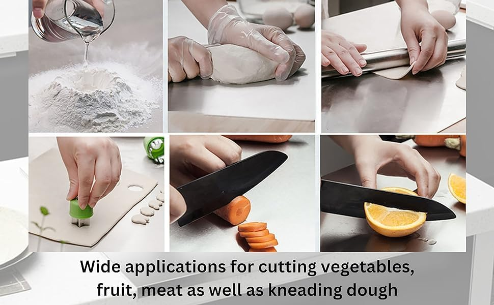 Cutting Boards Stainless Steel Chopping Board Food Grade Chopping Board With Protected Sheet Stainless Steel Chopping Board 50 X 40 Cm